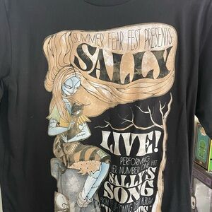 Black Graphic T-Shirt with Sally Design